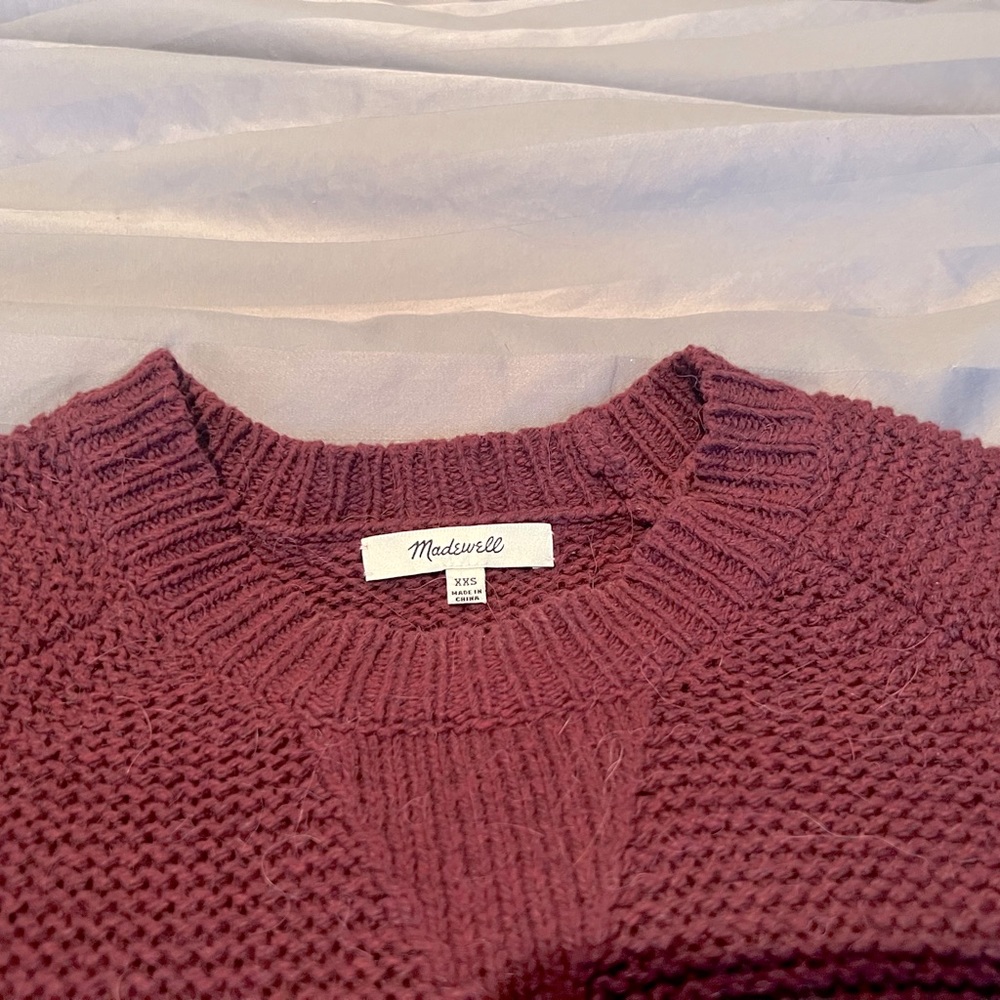 Madewell sweater in raspberry